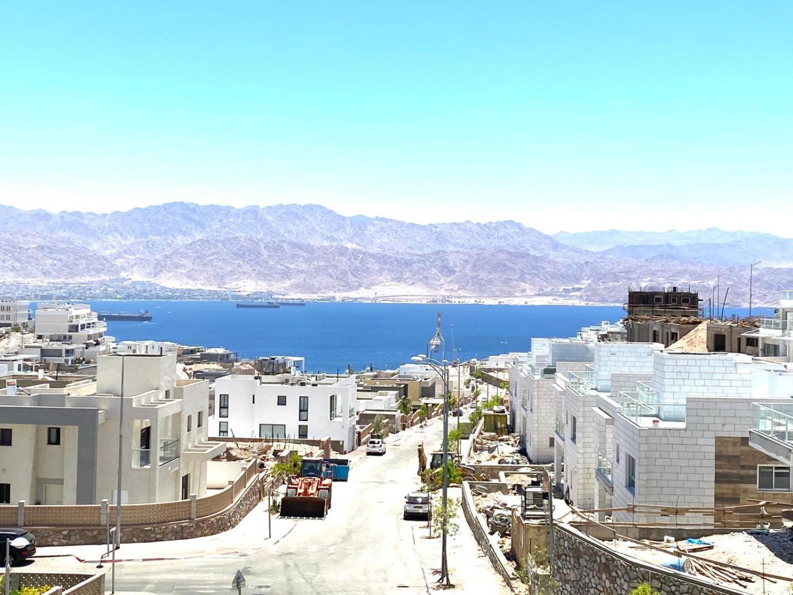Ferienwohnung Stunning Penthouse With Sea Views And Private Heated Pool Eilat Exterior foto
